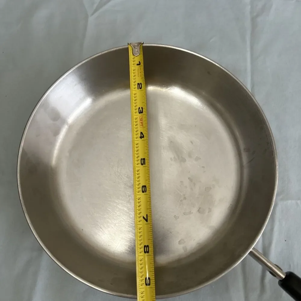 Vintage Revere Ware 9 inch Skillet Fry Pan Copper Clad 1801 Clinton